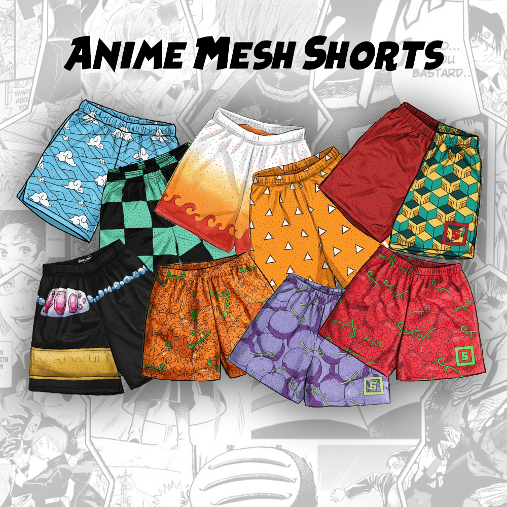 Pre Order Anime Mesh Shorts