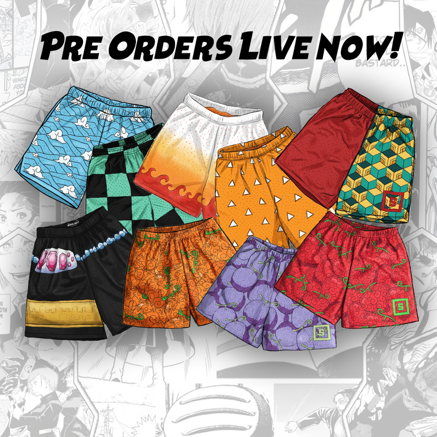 Pre Order Anime Mesh Shorts