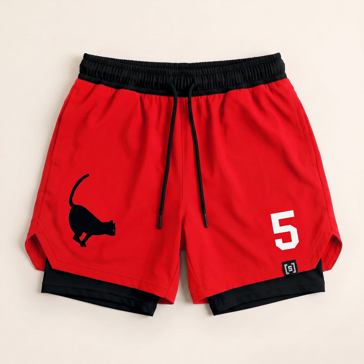 Cats 2 in 1 Lined Shorts – front