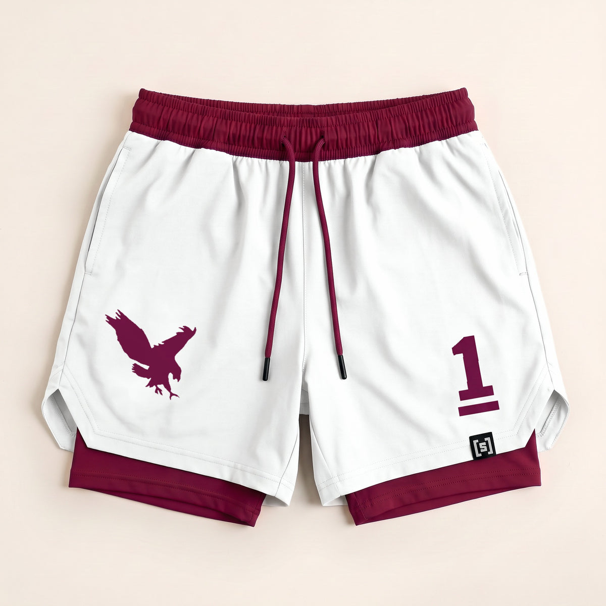 Eagles 2 in 1 Lined Shorts – front