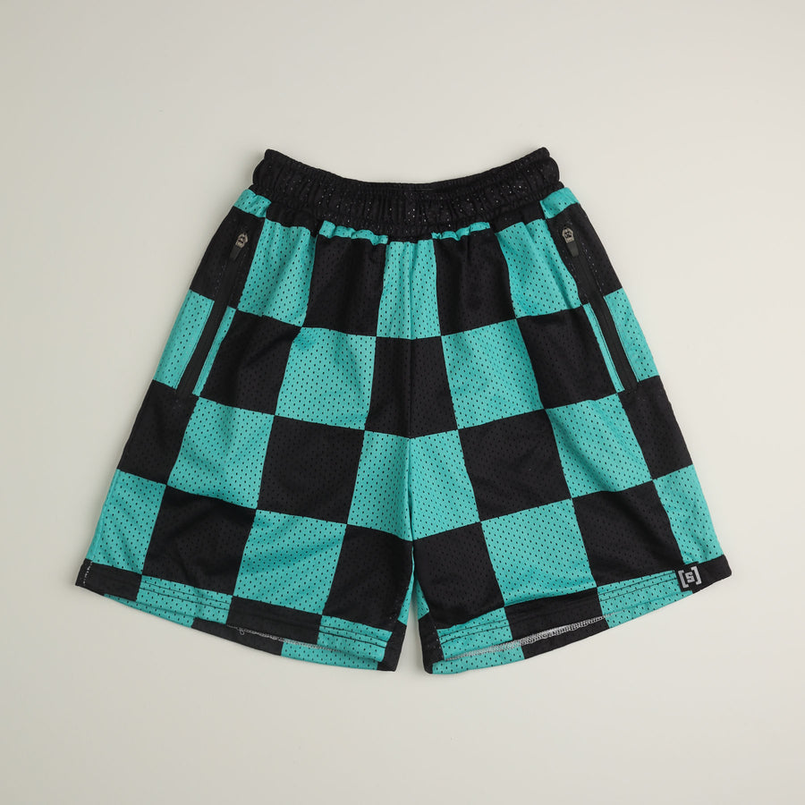 Green Check Ultimate Mesh Shorts