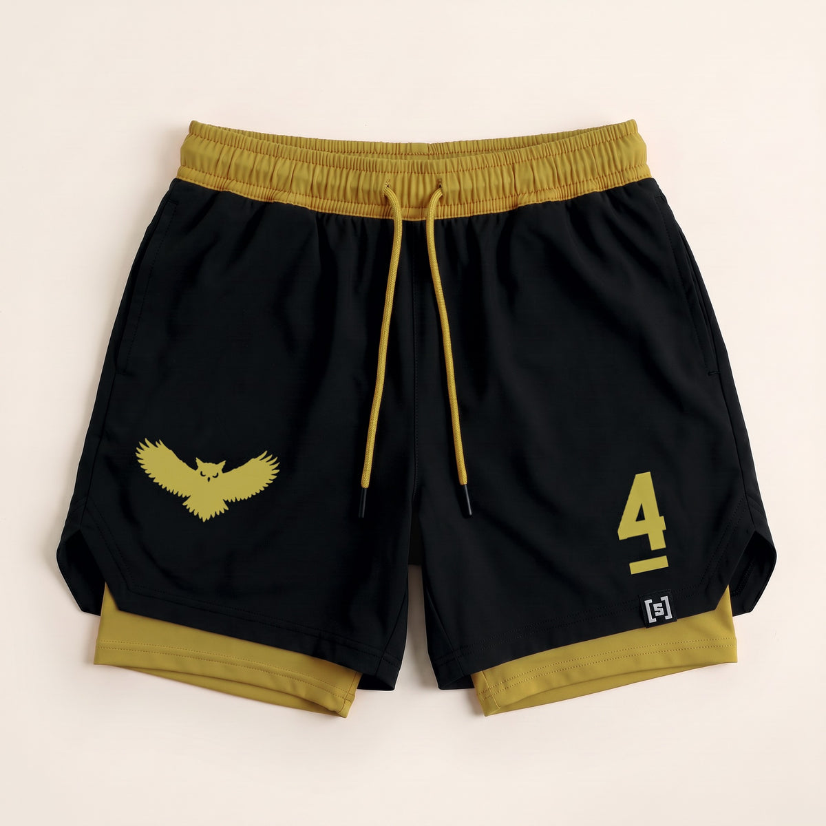 Owls 2 in 1 Lined Shorts – front