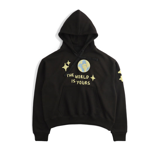 Puff Print Hoodie - The World is Yours